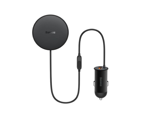 Тримач для мобiльного Baseus CW01 Magnetic Wireless Charging Car Mount 40W (Wireless Charging 15w+USB-A 25W) Black (SUCX040001) Тримач для мобiльного Baseus CW01 Magnetic Wireless Charging Car Mount 40W (Wireless Charging 15w+USB-A 25W) Black (SUCX040001)