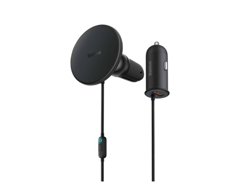 Тримач для мобiльного Baseus CW01 Magnetic Wireless Charging Car Mount 40W (Wireless Charging 15w+USB-A 25W) Black (SUCX040001) Тримач для мобiльного Baseus CW01 Magnetic Wireless Charging Car Mount 40W (Wireless Charging 15w+USB-A 25W) Black (SUCX040001)