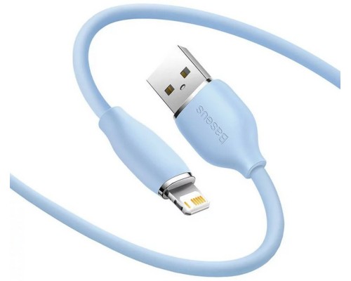 Кабель Baseus Jelly Liquid Silica Gel Fast Charging Data Cable USB to iP 2.4A 1.2m Blue (CAGD000003) Кабель Baseus Jelly Liquid Silica Gel Fast Charging Data Cable USB to iP 2.4A 1.2m Blue (CAGD000003)