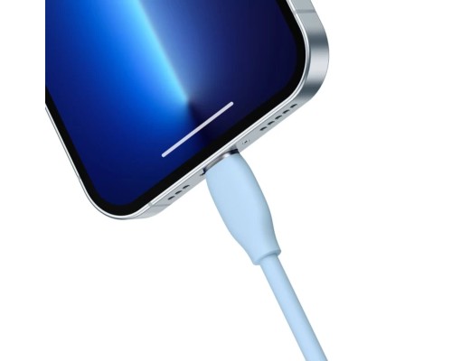 Кабель Baseus Jelly Liquid Silica Gel Fast Charging Data Cable USB to iP 2.4A 1.2m Blue (CAGD000003) Кабель Baseus Jelly Liquid Silica Gel Fast Charging Data Cable USB to iP 2.4A 1.2m Blue (CAGD000003)