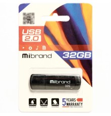 Флеш-накопичувач Mibrand USB 2.0 Grizzly 32Gb Black (MI2.0/GR32P3B)