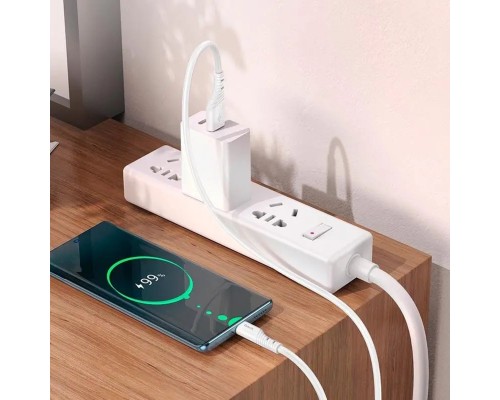 Кабель HOCO X97 Crystal color silicone charging data cable Type-C white (6931474799876) Кабель HOCO X97 Crystal color silicone charging data cable Type-C white (6931474799876)