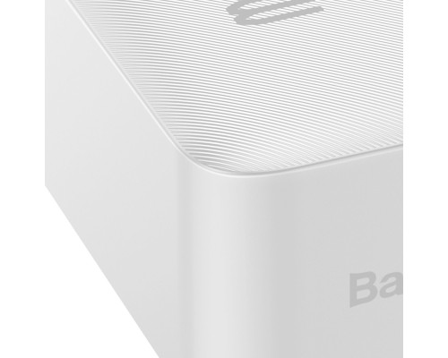 Зовнішній акумулятор Baseus Bipow Digital Display Fast Charge Power Bank 30000mAh 20W White (PPBD050402) Зовнішній акумулятор Baseus Bipow Digital Display Fast Charge Power Bank 30000mAh 20W White (PPBD050402)