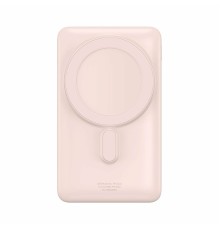 Зовнішній акумулятор Baseus Magnetic Bracket Wireless Fast Charge Power Bank 10000mAh 20W Pink (PPCX000204)