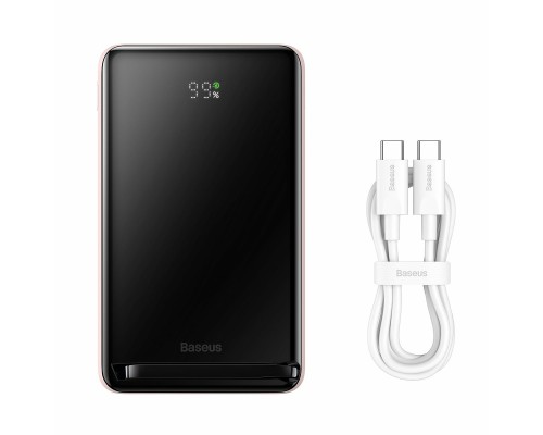 Зовнішній акумулятор Baseus Magnetic Bracket Wireless Fast Charge Power Bank 10000mAh 20W Pink (PPCX000204) Зовнішній акумулятор Baseus Magnetic Bracket Wireless Fast Charge Power Bank 10000mAh 20W Pink (PPCX000204)