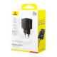 Мережевий зарядний пристрій Baseus Palm Fast Charger 1C 20W EU Cluster Black (P10111602113-00)