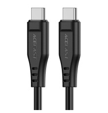 Кабель ACEFAST C3-03 Type-C to Type-C 3A, 60W, 1.2m, TPE, TPE connectors, Black (6974316280842)