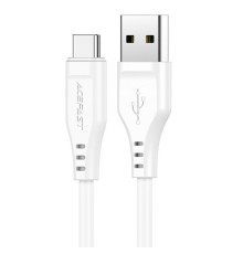 Кабель ACEFAST C3-04 USB to Type-C 3A, 1.2m, TPE, TPE connectors, White (6974316280873)