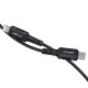 Кабель ACEFAST C4-01 Type-C to iP 3A, 30W, 1.8m, nylon, zinc connectors, Black (6974316281306)