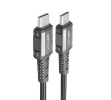 Кабель ACEFAST C1-09 USB-C to USB-C aluminum alloy audio/video transmission full-featured data cable Black (6974316282631)
