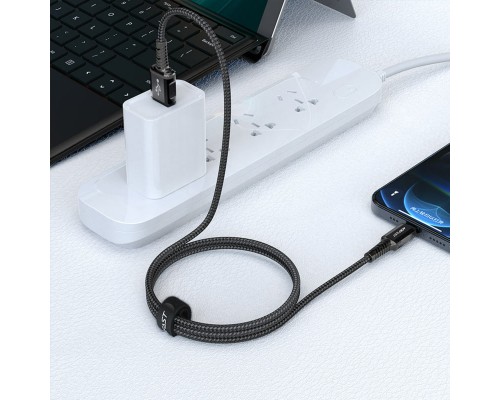 Кабель ACEFAST C1-02 USB to iP 2.4A, 1.2m, nylon, aluminum connectors, Black (AFC1-02B) Кабель ACEFAST C1-02 USB to iP 2.4A, 1.2m, nylon, aluminum connectors, Black (AFC1-02B)