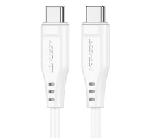 Кабель ACEFAST C3-03 Type-C to Type-C 3A, 60W, 1.2m, TPE, TPE connectors, White (6974316280859)