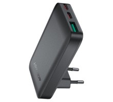 Мережевий зарядний пристрій ACEFAST A100 PD65W GaN 2C+A ultra-thin Charger Black (6974316283492)