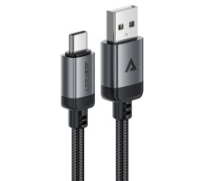 Кабель ACEFAST C20-04 USB-A to USB-C aluminum alloy charging data cable Black (6974316283782)