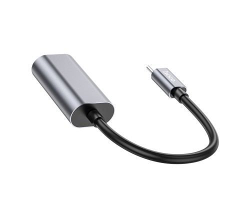 Кабель-перехiдник HOCO UA21 Origin Type-C to VGA converter Metal Gray (6931474784100)