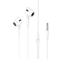 Навушники HOCO M1 Max crystal earphones with mic White (6931474754677)