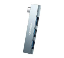 USB-хаб ESSAGER (opp bag) Fengyang  3 in 1 Splitter Silver (EHBC03-FY10-P)