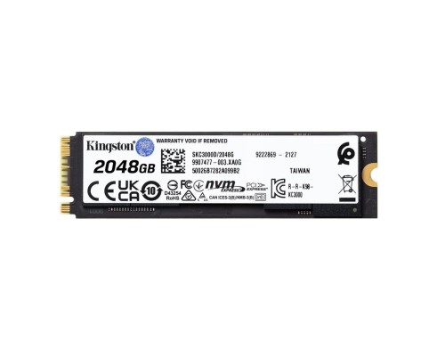 Накопичувач SSD M.2 Kingston KC3000 2048GB NVMe 2280 PCIe 4.0 x4 3D NAND TLC (SKC3000D/2048G) Накопичувач SSD M.2 Kingston KC3000 2048GB NVMe 2280 PCIe 4.0 x4 3D NAND TLC (SKC3000D/2048G)