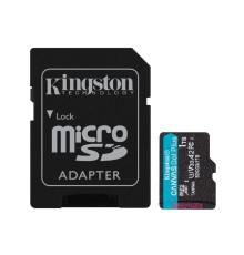 Карта пам'яті microSDXC (UHS-1 U3) Kingston Canvas Go Plus 1TB class 10 A2 V30 (R170MB/s, W90MB/s) (adapter SD) (SDCG3/1TB)