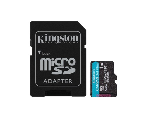 Карта пам'яті microSDXC (UHS-1 U3) Kingston Canvas Go Plus 1TB class 10 A2 V30 (R170MB/s, W90MB/s) (adapter SD) (SDCG3/1TB) Карта пам'яті microSDXC (UHS-1 U3) Kingston Canvas Go Plus 1TB class 10 A2 V30 (R170MB/s, W90MB/s) (adapter SD) (SDCG3/1TB)