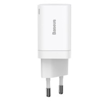 Мережевий зарядний пристрій Baseus Super Si Pro Quick Charger C+U 30W EU White (CCSUPP-E02)