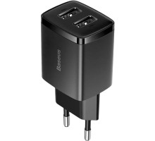 Мережевий зарядний пристрій Baseus Compact Charger 2U 10.5W EU Black (CCXJ010201)