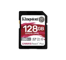 Карта пам'яті SDXC (UHS-II U3) Kingston Canvas React Plus 128Gb class 10 V60 (R280MB/s, W150MB/s)