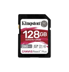 Карта пам'яті SDXC (UHS-II U3) Kingston Canvas React Plus 128Gb class 10 V60 (R280MB/s, W150MB/s) (SDR2V6/128GB)