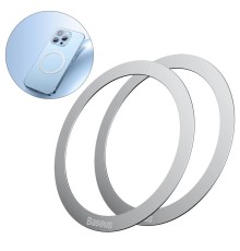Пластина для магнітного тримача Baseus Halo Series Magnetic Metal Ring（2pcs/pack）Silver (PCCH000012)