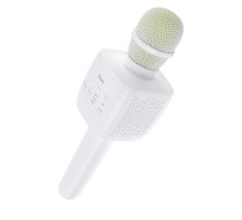 Портативна колонка HOCO BK5 Cantando karaoke microphone White (6931474742292)