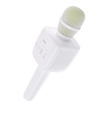 Портативна колонка HOCO BK5 Cantando karaoke microphone White (6931474742292)