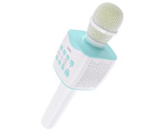 Портативна колонка HOCO BK5 Cantando karaoke microphone Blue (6931474742308)