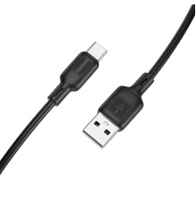 Кабель BOROFONE BX113 Lenny silicone charging data cable Type-C(L=1M) Black (6941991115431)