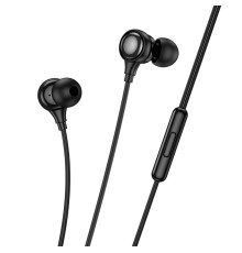 Навушники HOCO M116 Benevolent universal digital earphones with microphone iP Black (6942007644952)