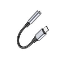 Перехідник BOROFONE BV16 Type-C to 3.5mm digital audio converter Metal Gray (6974443389975)