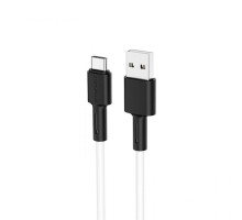 Кабель BOROFONE BX31 USB to Type-C 3A, 1m, silicone, TPE connectors, White (6931474710406)