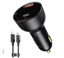 Автомобільний зарядний пристрій Baseus Superme Digital Display PPS Dual Quick Charger Car Charger Black (TZCCZX-01)