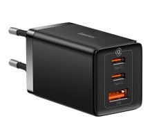 Мережевий зарядний пристрій з кабелем Baseus GaN5 Pro Fast Charger 2C+U 65W  EU  Black(Baseus Xiaobai charging Cable Type-C  to Type-C 100W) (CCGP120201)