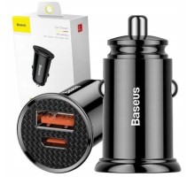 Автомобільний зарядний пристрій Baseus Circular Plastic A+C 30W Black (CCALL-YS01)