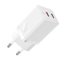 Мережевий зарядний пристрій Baseus GaN5 Pro Fast Charger C+C 40W EU White (CCGP180102)