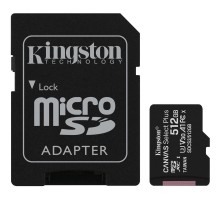 Карта пам'яті microSDXC (UHS-1) Kingston Canvas Select Plus 512Gb class 10 А1 (R-100MB/s) (adapter SD) (SDCS2/512GB)