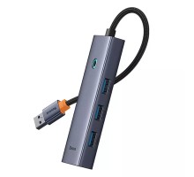 USB-хаб Baseus UltraJoy Series 4-Port HUB Space Grey（USBA to USB3.0*4） (B0005280A813-02)