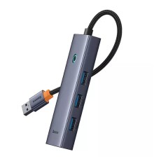USB-хаб Baseus UltraJoy Series 4-Port HUB Space Grey（USBA to USB3.0*4） (B0005280A813-02)