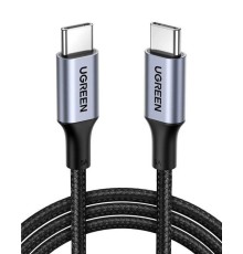 Кабель UGREEN US316 USB-C to USB-C 2.0 Cable 100W Alu Case with Braid 1.5m (Space Gray) (UGR-70428) (UGR-70428)