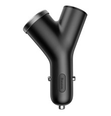 Автомобільний зарядний пристрій Baseus Y type dual USB+cigarette lighter extended car charger 3.1 A Black (CCALL-YX01)