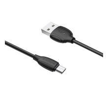 Кабель BOROFONE BX19 USB to Micro 2.4A, 1m, PVC, TPE connectors, Black (6931474701770)