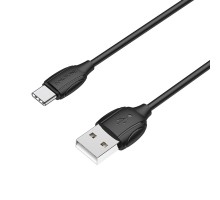 Кабель BOROFONE BX19 USB to Type-C 3A, 1m, PVC, TPE connectors, Black (6931474701794)