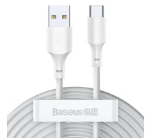 Кабель Baseus Simple Wisdom Data Cable Kit USB to Type-C 5A (2PCS/Set）1.5m White (TZCATZJ-02)