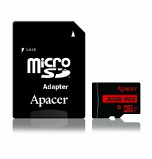 Карта пам'яті microSDHC (UHS-1) Apacer 32Gb class 10 R85MB/s (adapter SD) (AP32GMCSH10U5-R)