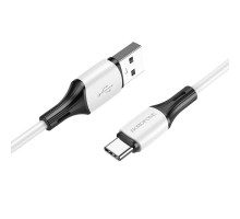 Кабель BOROFONE BX79 USB to Type-C 3A, 1m, silicone, silicone connectors, White (6974443384796)